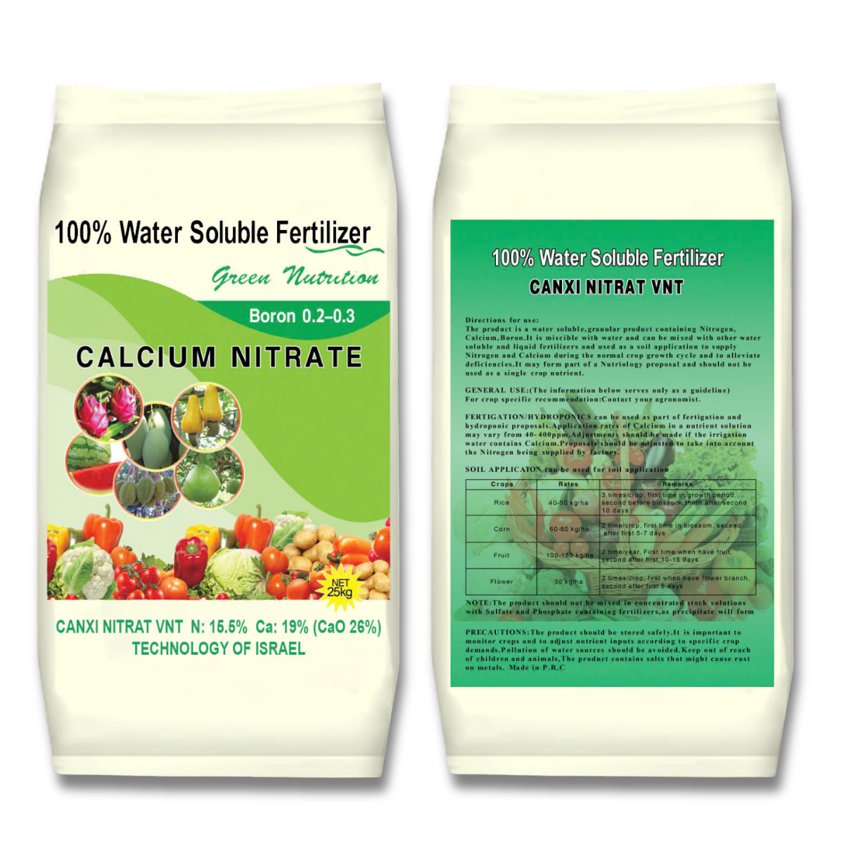 PHÂN BÓN CALCIUM NITRATE BO – CANXI BO NHẬP KHẨU CHÍNH HÃNG