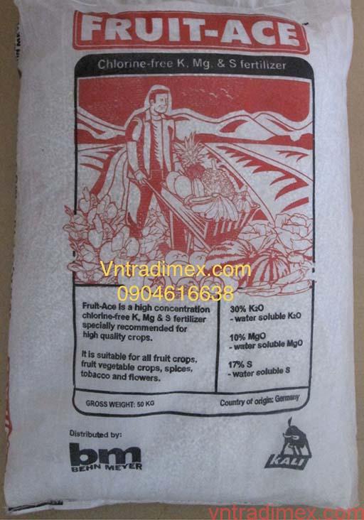 FRUIT ACE – FRUIT K 0-0-30+18S+10MG – PHÂN BÓN CAO CẤP
