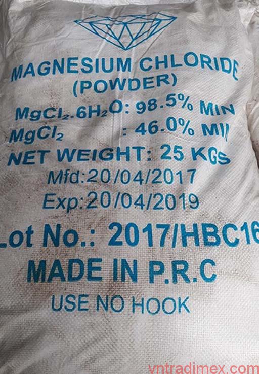 MAGIE CLORUA – MAGNESIUM CHLORIDE – MGCL2.6H2O 99% – HOÁ CHẤT THUỶ SẢN – HOÁ CHẤT XỬ LÝ NƯỚC